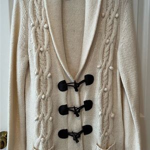Cardigan Sweater with Toggle Hooks Size M